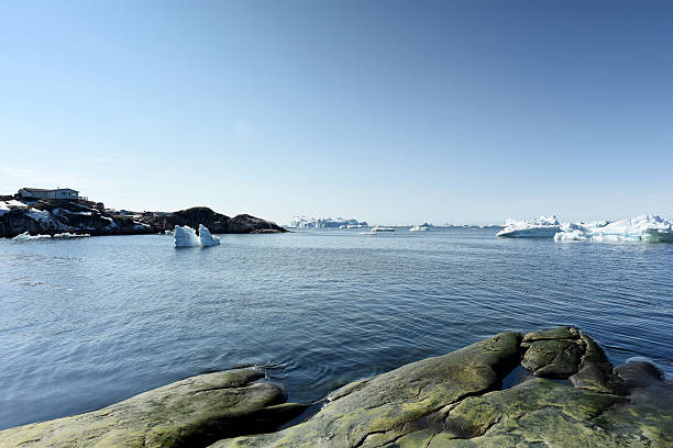 istock Icebergs on arctic ocean in Greenland 628420636