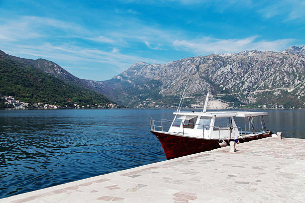 istock Ship on pier at Bay of Kotor 628427424