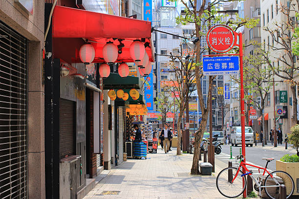 istock Sannomiya, Kobe, Japan cityscape. 628436496