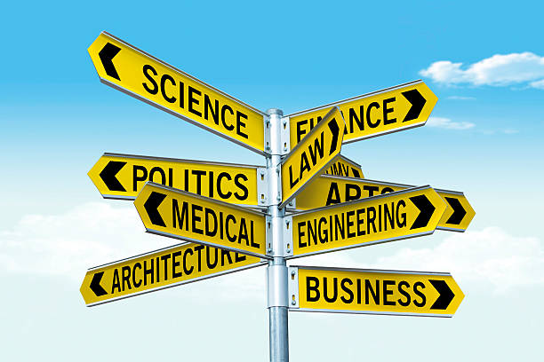 istock Crossroad concept symbolizing education 628439060