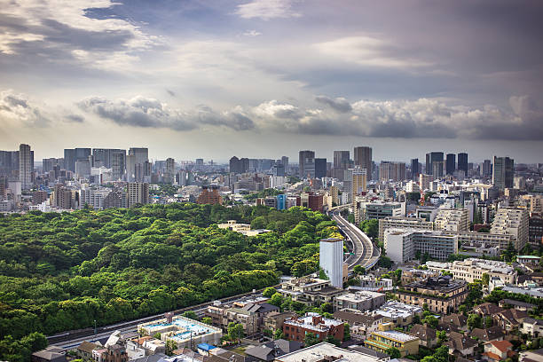 Skyscrapers in Shibuya City Tokyo Japan