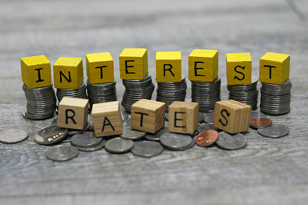 istock Concept of raising interest rates 628440558