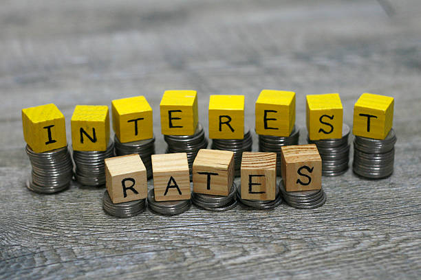 istock Concept of raising interest rates 628440820