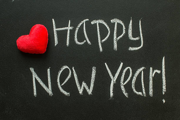 istock Happy New Year written on blackboard 628453372