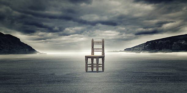 istock Wooden chair against landscape 628454584