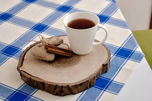 Teaspoon tea and cinnamon