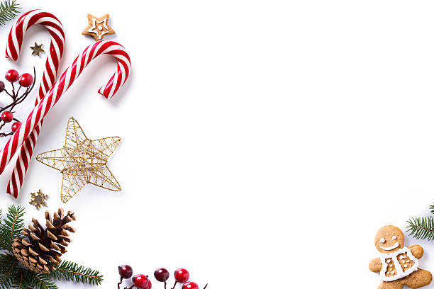 istock Christmas decorations and holidays sweet on white background 628455144