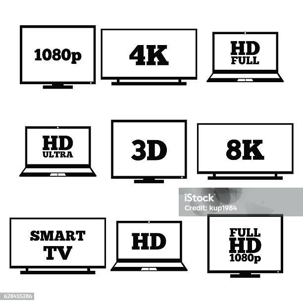 Hi Def Graphics High Definition Signs Vector Illustration Stock Illustration - Download ...