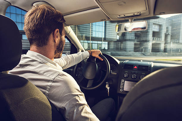 istock Businessman going on a business trip by car. 628455326