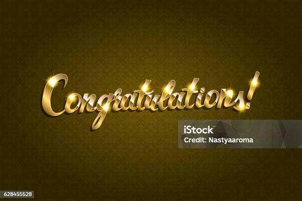 Congrat Sign Hand Congratulations Hand Lettering Stock Illustration - Download Image Now ...