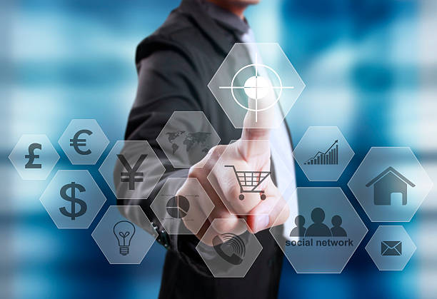 istock financial symbols coming from hand 628461868