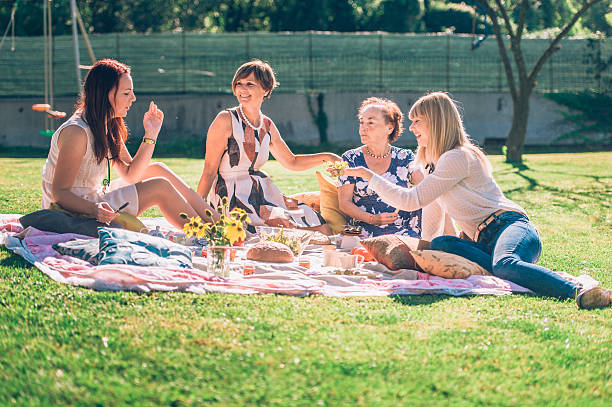 istock Multigeneration Woman only picnic 628462456