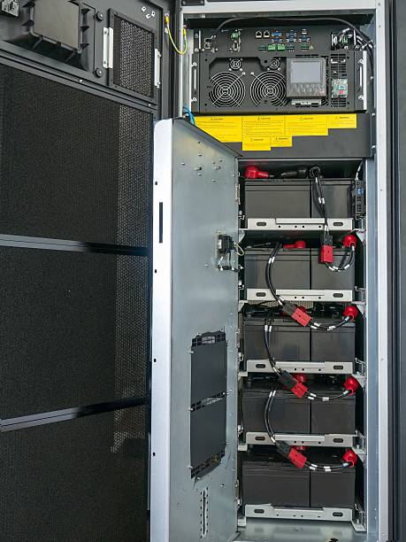 istock Battery of large uninterruptible Power Supply (UPS) 628463002