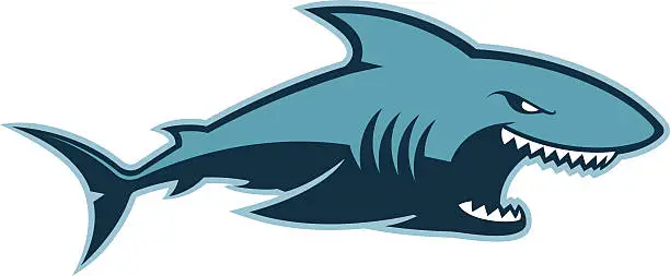 Vector illustration of Shark logo mascot