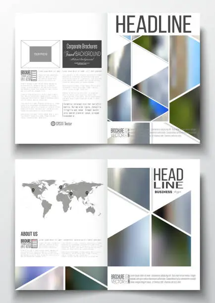 Vector illustration of Set of business templates for brochure, magazine, flyer, booklet or