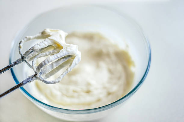 istock Preparation of dough with electric whisk 628471058