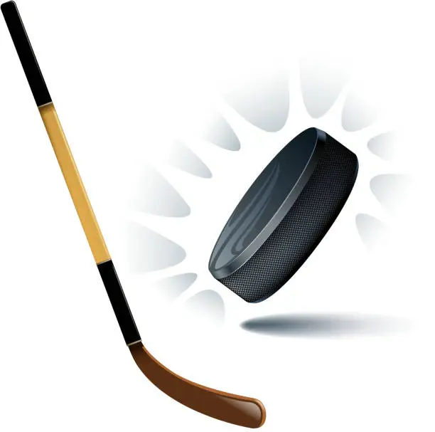 Vector illustration of hockey scoring