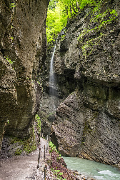 Canyon Partnachklamm in Garmisch-Partenkirchen, Bavaria, Germany stock photo