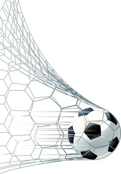 Vector illustration of soccer final scoring