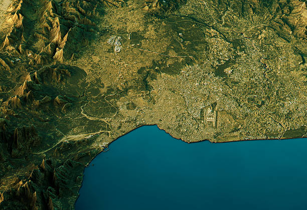 istock Antalya 3D Landscape View South-North Natural Color 628498074