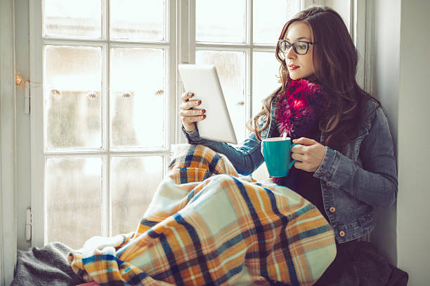 istock Young woman at home 628505280