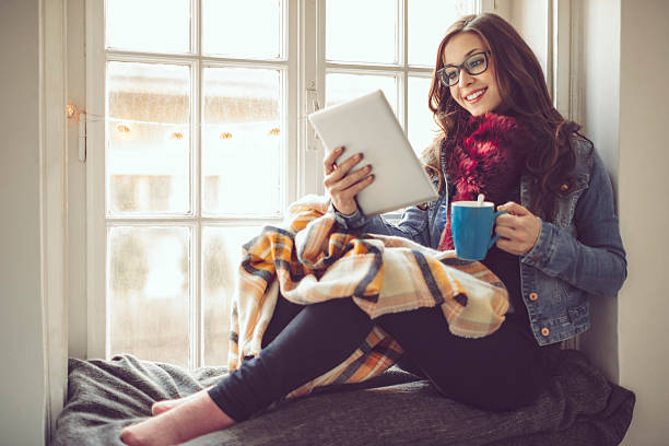 istock Young woman at home 628505448