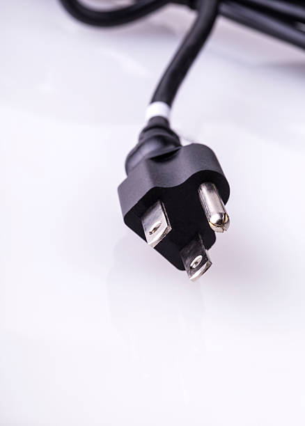 istock Black Electric plug isolated on the white 628505608
