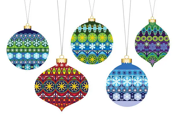 Vector illustration of Christmas Baubles