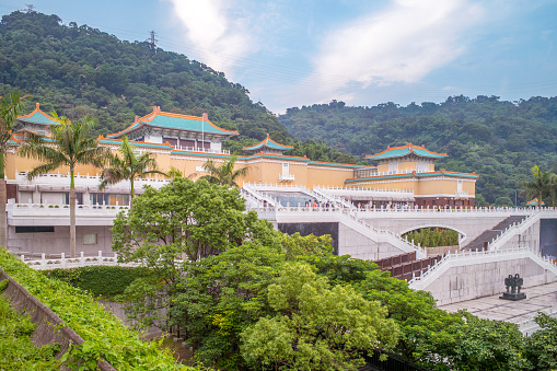Taipei, Taiwan - May 26, 2016: National Palace Museum in Taipei, Taiwan. It has a permanent collection of nearly 700,000 pieces of ancient Chinese imperial artifacts and artworks, making it one of the largest of its type in the world. 