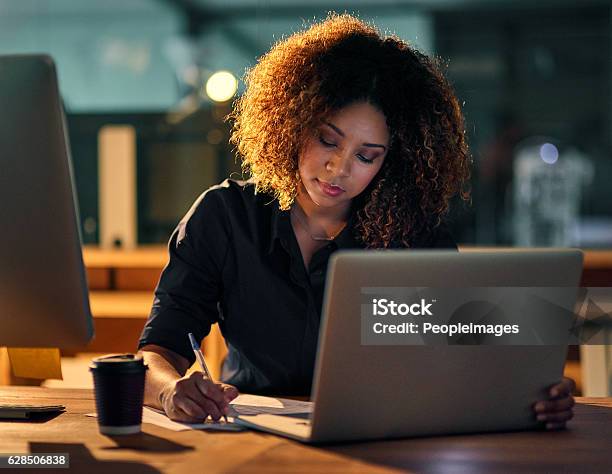 Being The Best Requires Hard Work And Dedication Stock Photo - Download Image Now - Working, Night, Occupation