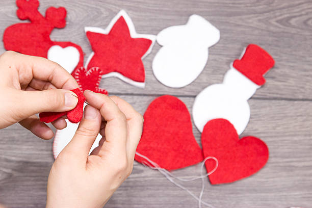 istock Handmade Christmas toys. 628506904