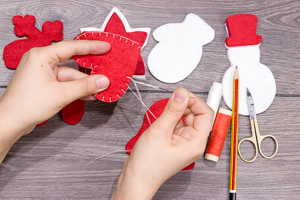 istock Handmade Christmas toys. 628507012