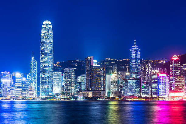 istock Hong Kong skyline at night 628509586