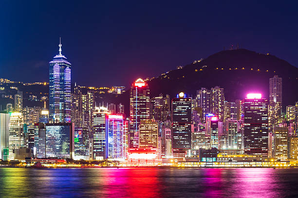 istock Hong Kong skyline at night 628509726