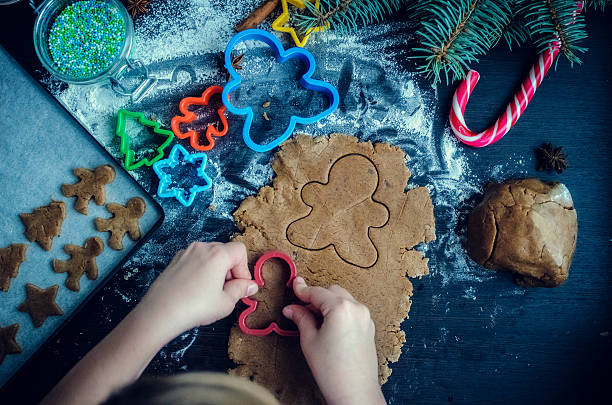 istock Little girl making Christmas cookies 628516910