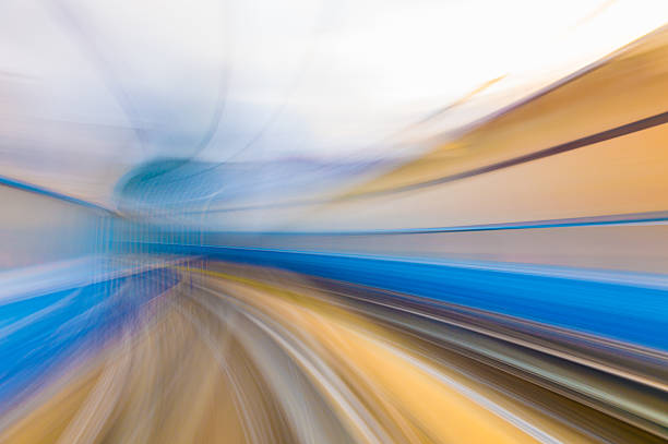 istock Speed motion in urban highway road tunnel 628517190