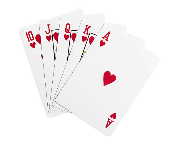 Playing cards - isolated on white with clipping path stock photo
