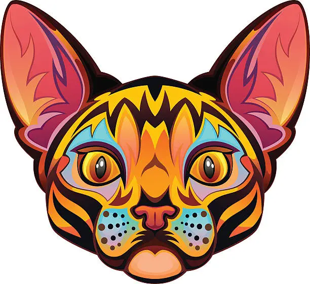 Vector illustration of Cat head