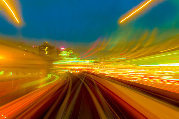 istock Speed motion in urban highway road tunnel 628526260