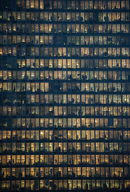 istock Corporate building with employees 628527306