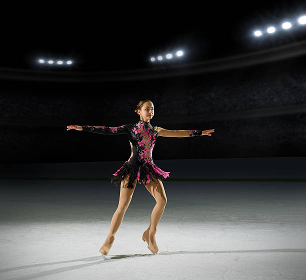 istock Young girl figure skater 628541080