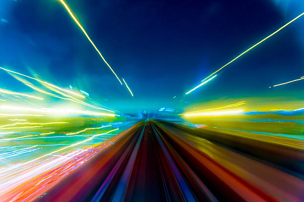 istock Speed motion in urban highway road tunnel 628547834