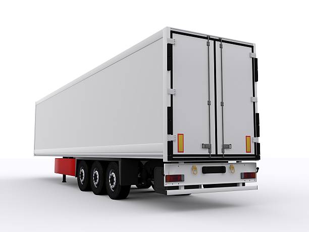 Truck Trailer isolated stock photo