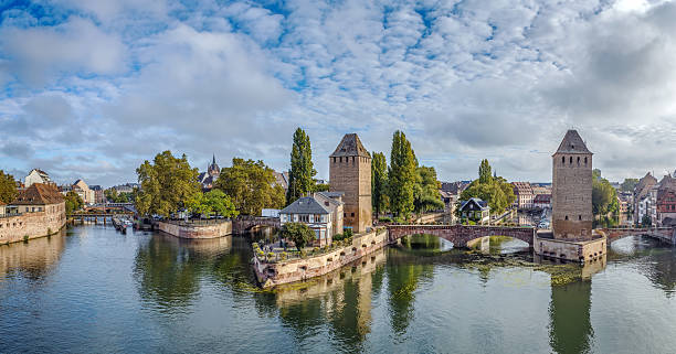 istock Panorama of  bridge Ponts Couverts, Strasbourg 628557478