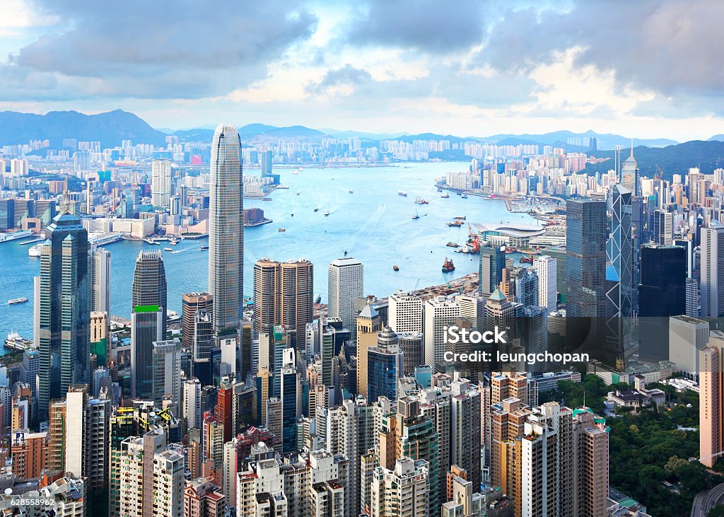 Vista de Hong Kong - Foto de stock de Hong Kong royalty-free