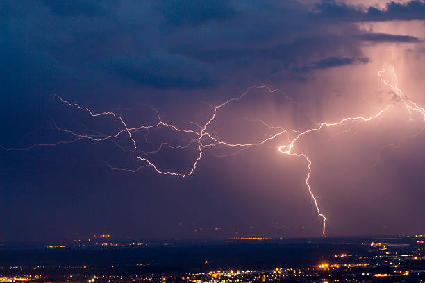 istock lightning in the clouds on the horizon 628561680