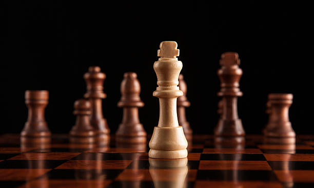 istock chess game with the king in the center 628562718