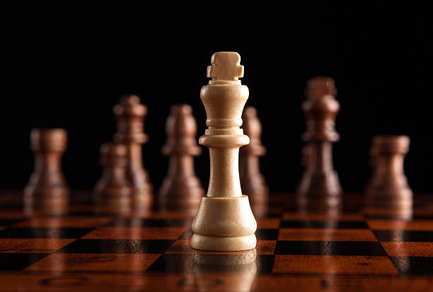 istock chess game with the king in the center 628562928
