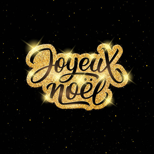 istock Joyeux Noel lettering. Merry Christmas on french 628565258