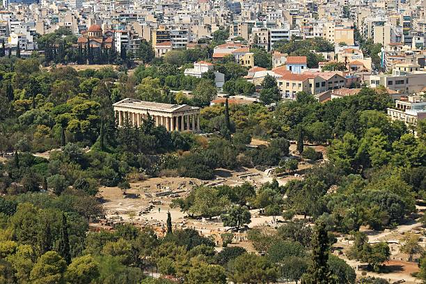 istock Panorama of Athens with the ancient Agora 628567934